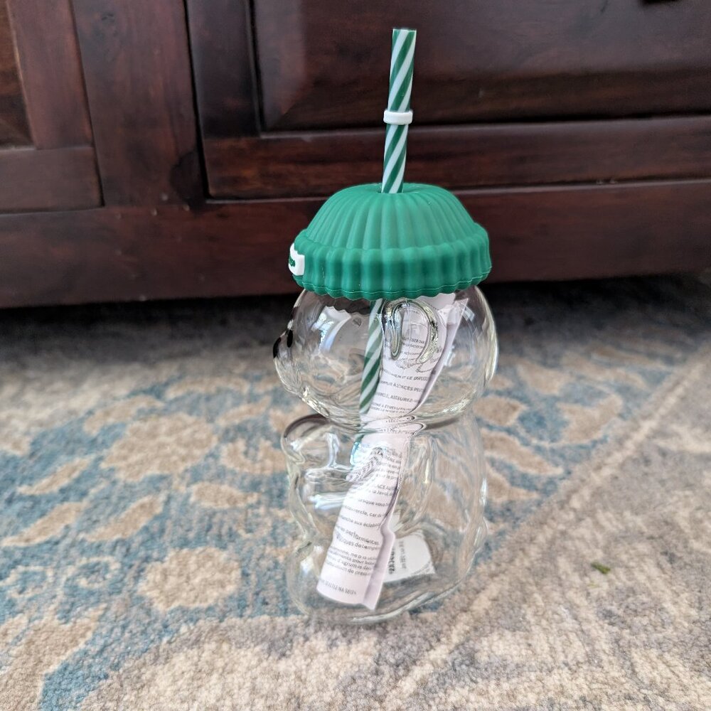 STARBUCKS Bearista Bear Glass Tumbler Cold Cup With Straw Holiday 2026 - Picture 8 of 14